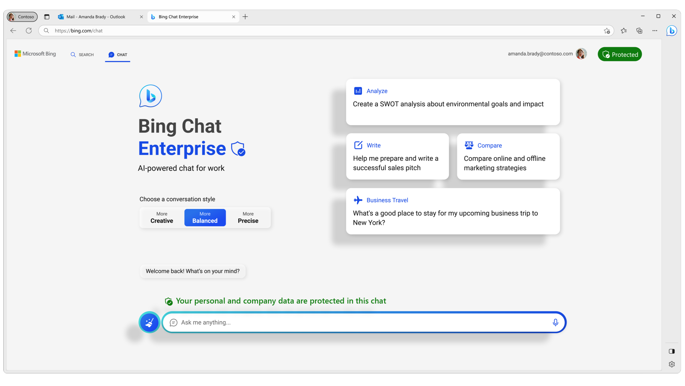 Microsoft’s Bing Chat Enterprise